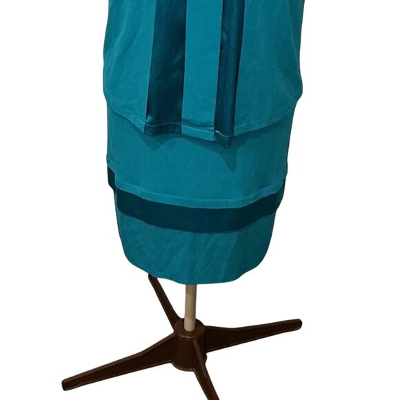 Blumarine Made in Italy Women’s Teal Blue Casual Sleeveless Dress Size I42/US M - Picture 4 of 11
